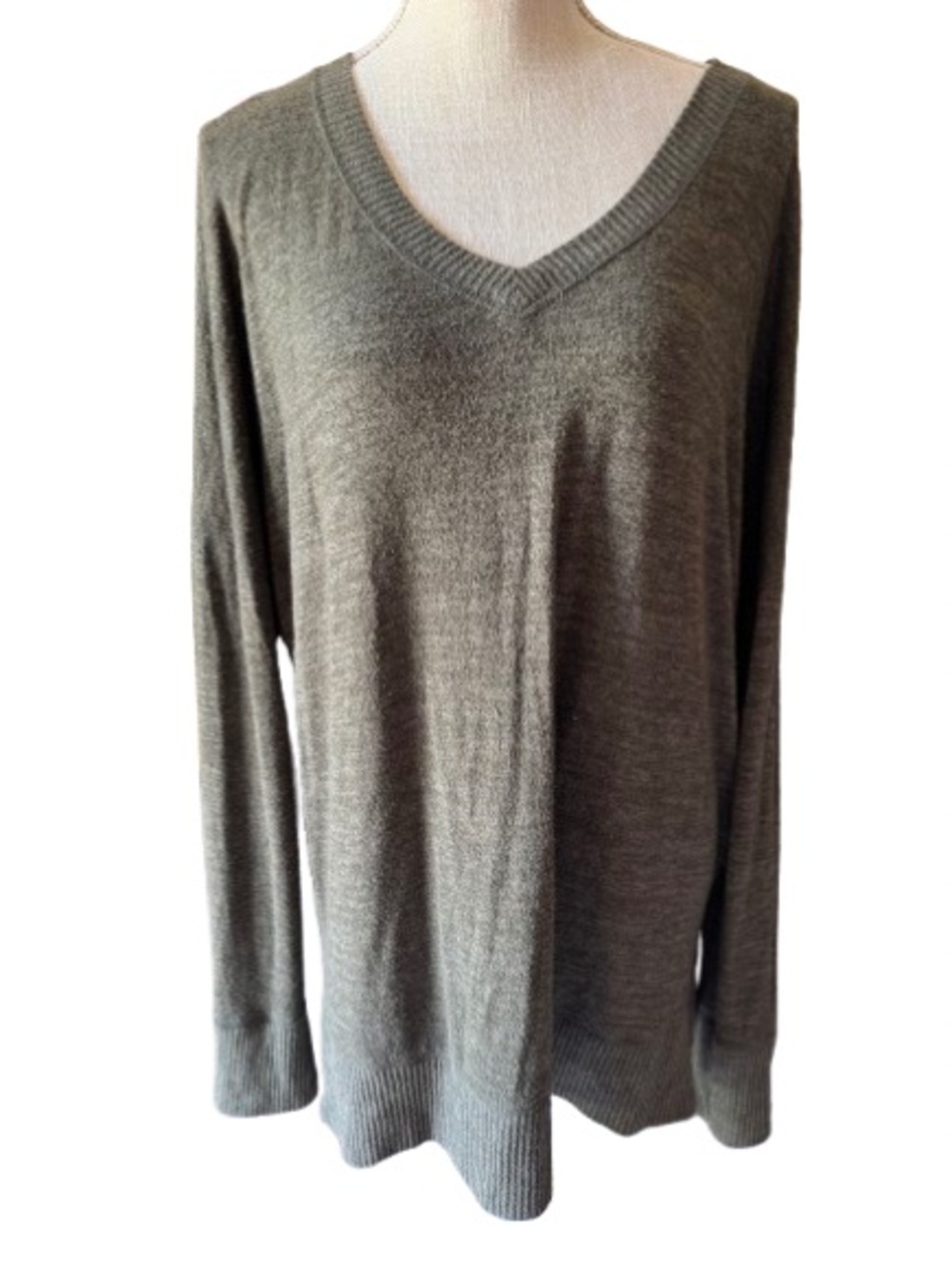 Maurices Olive Green Women's V-Neck Sweater
